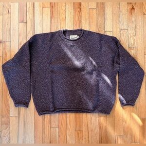 VTG Woolrich Heathered Purple Crewneck Sweater USA Wool Blend Crewneck Woolmark